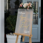 Frosted Acrylic Wedding Welcome Sign